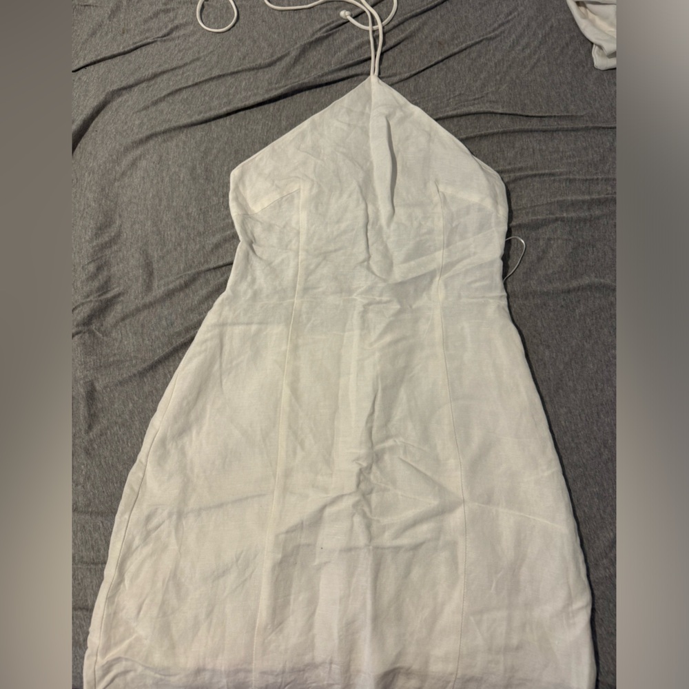 White Dress NWT Tie neck